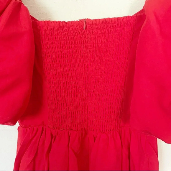 Like new! ASTR The Label Serilda Cutout Puff Sleeve Red Lyocell Mini Dress Small - Picture 9 of 15